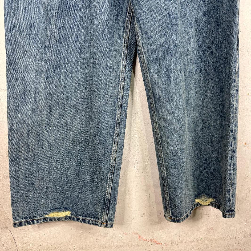 Vetements Backwards Wide Leg Jeans