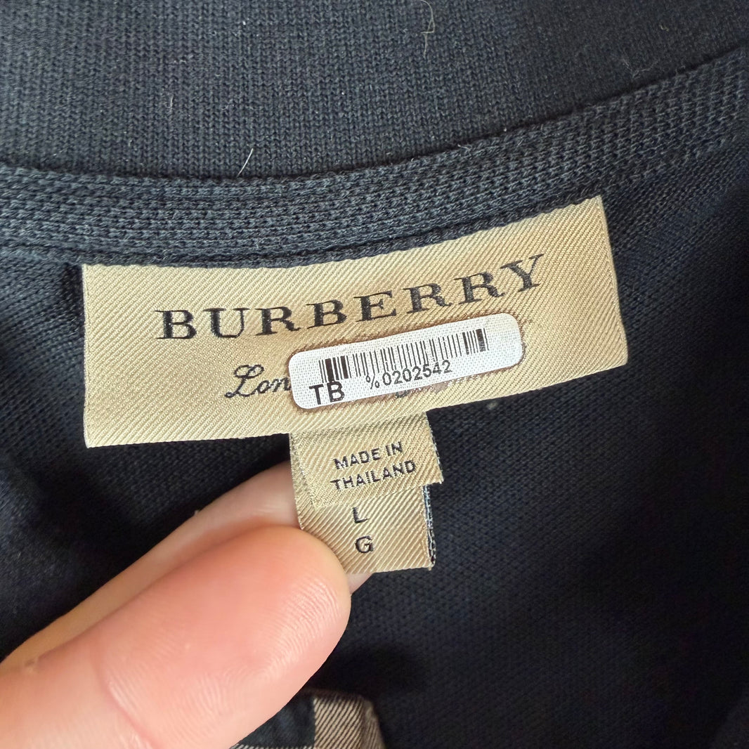 Burberry Tartan Button Lined Polo Shirt