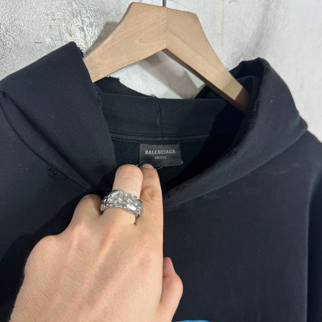 Balenciaga Black Surfer Logo Hoodie