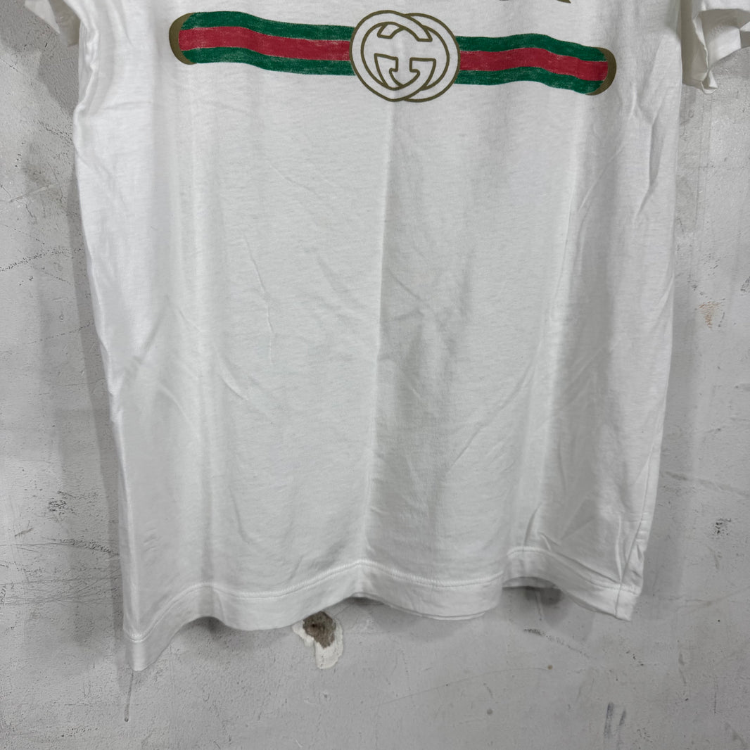 Gucci White Faded Logo T-Shirt