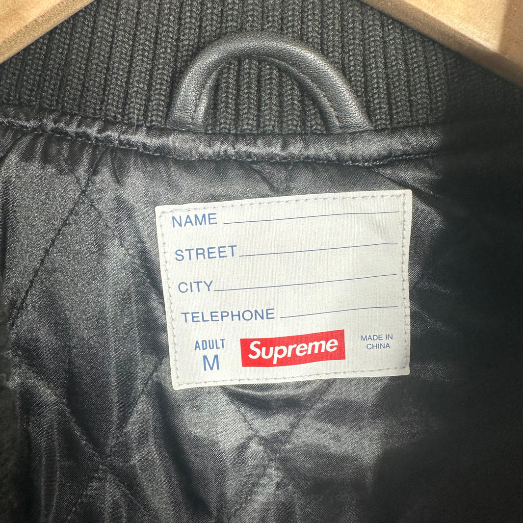 Supreme Black Tiger Varsity Jacket
