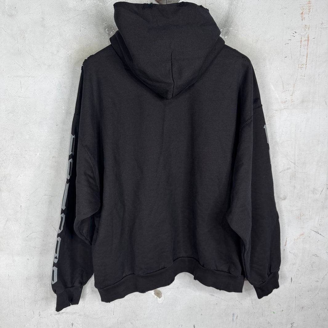 Balenciaga Distressed No Logo Hoodie