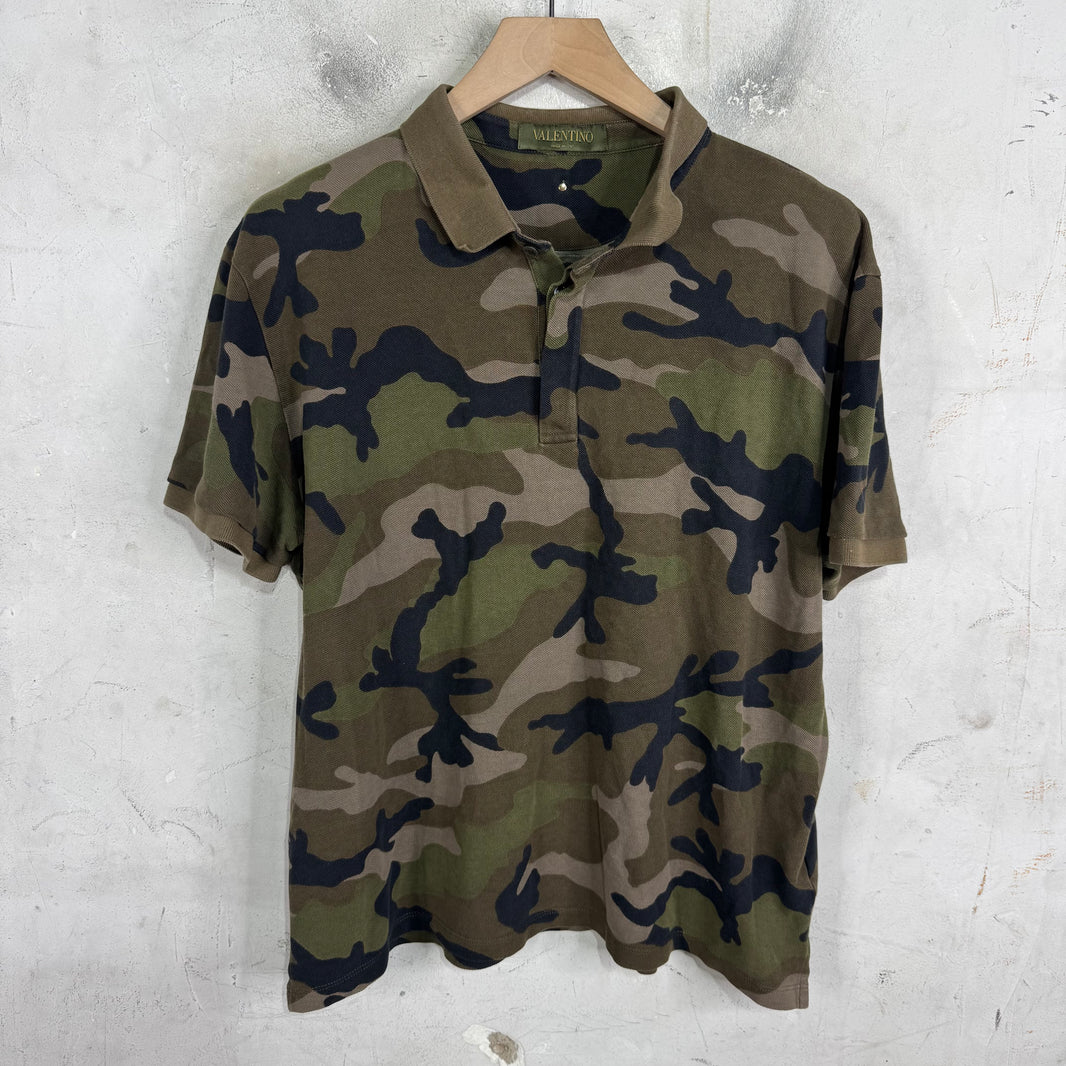 Valentino Camo Stud Polo