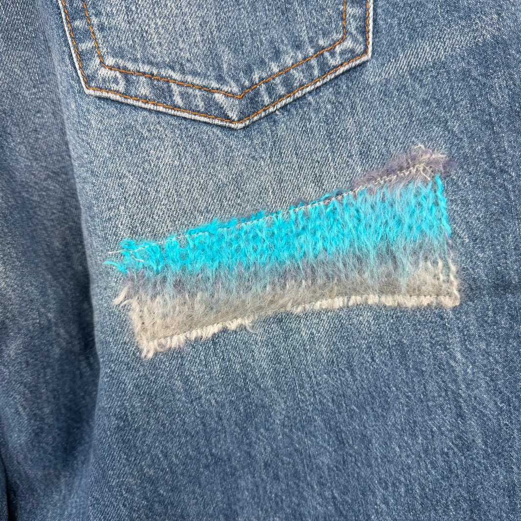 Marni Stone Washed Organic Denim Mohair Trousers