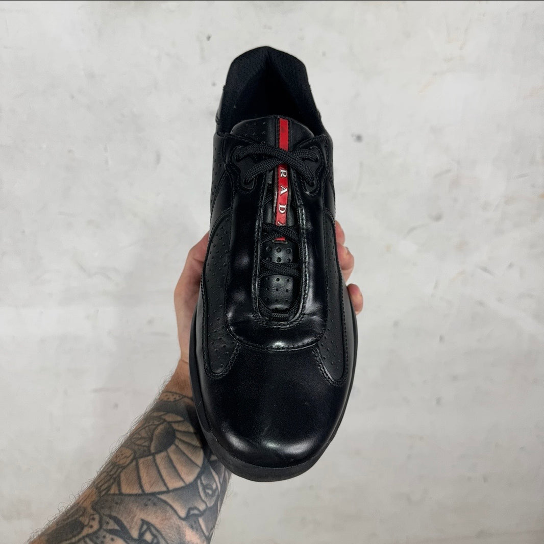 Prada Perforated Black Leather America Cups