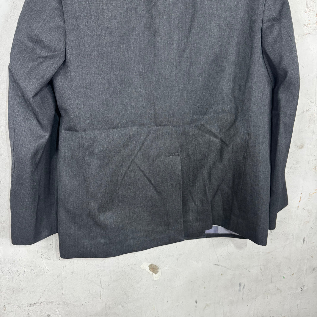 Thom Browne Dark Grey Tailored Plaid Lined Blazer