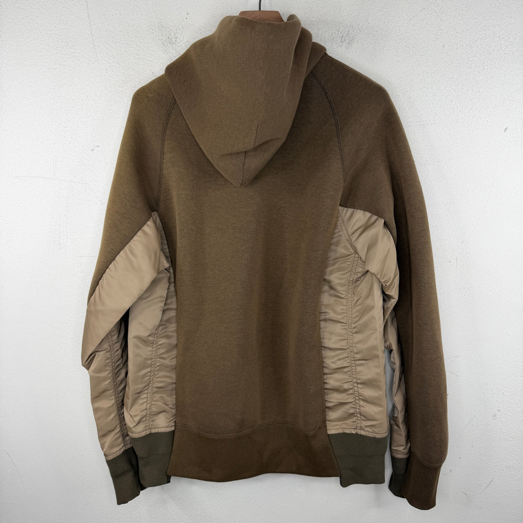 Sacai Brown Hybrid Cargo Hoodie