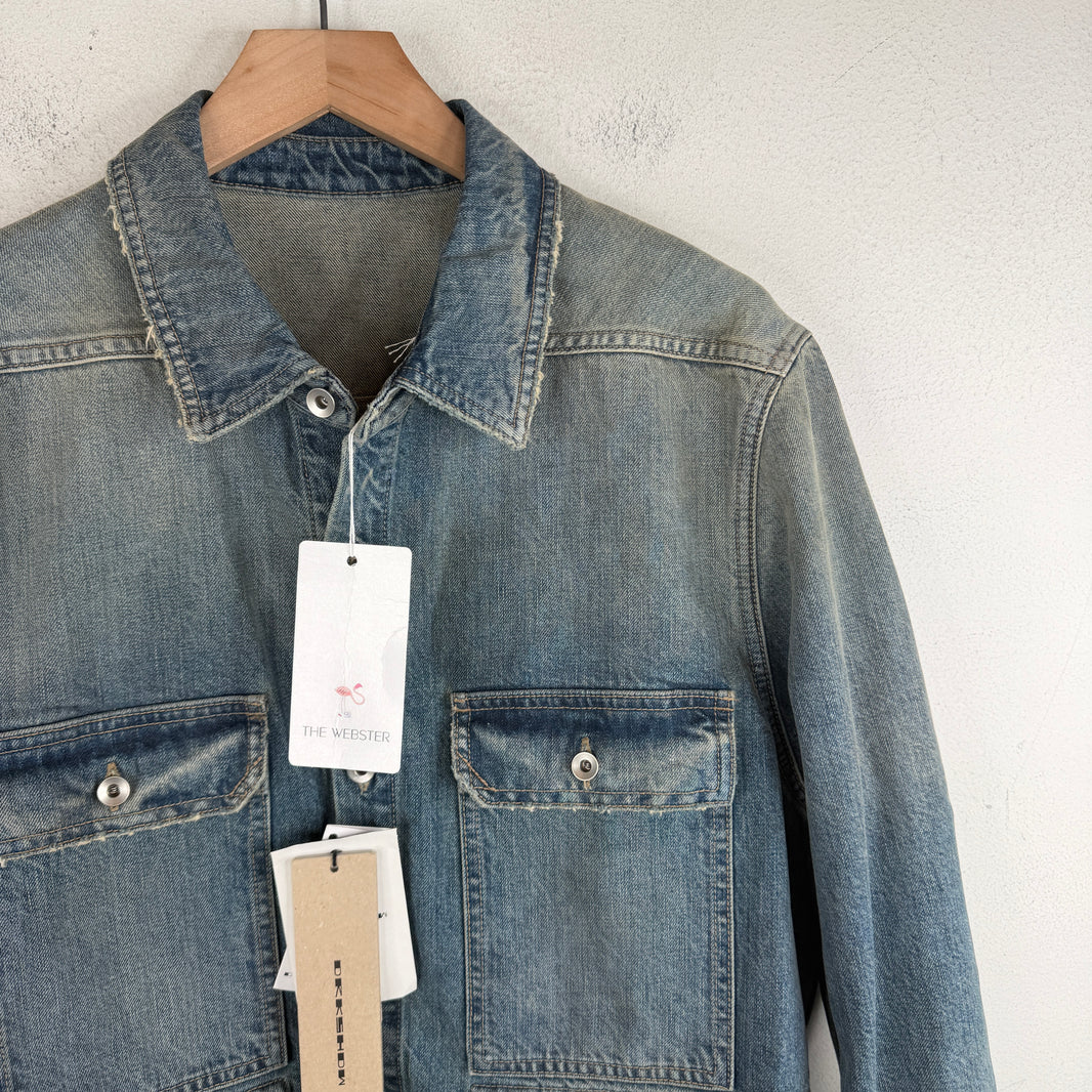 DRKSHDW Washed Indigo Denim Overshirt
