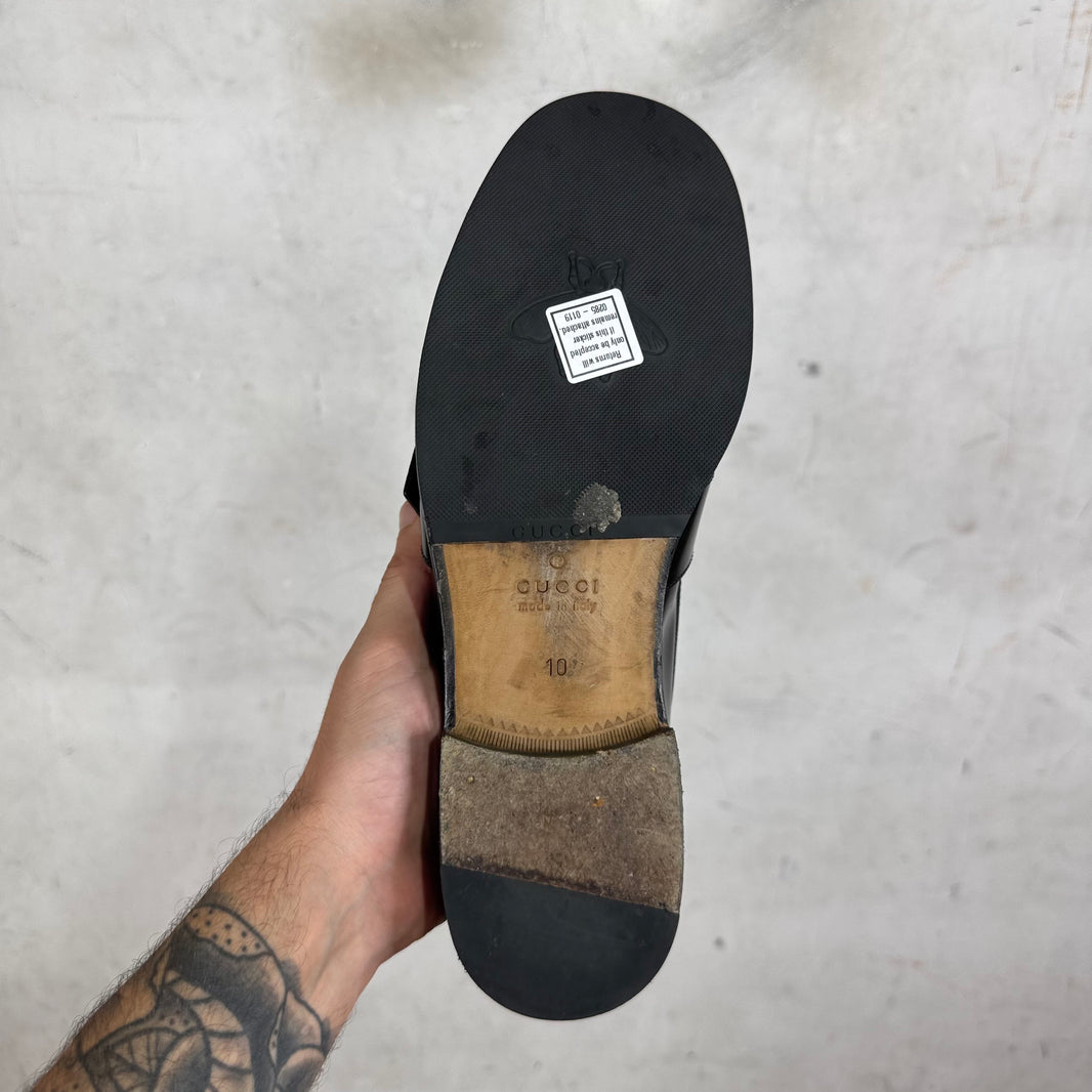 Gucci Two Toned Buckle Loafers