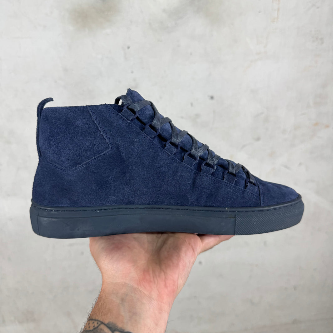 Balenciaga Navy Suede Arena Highs