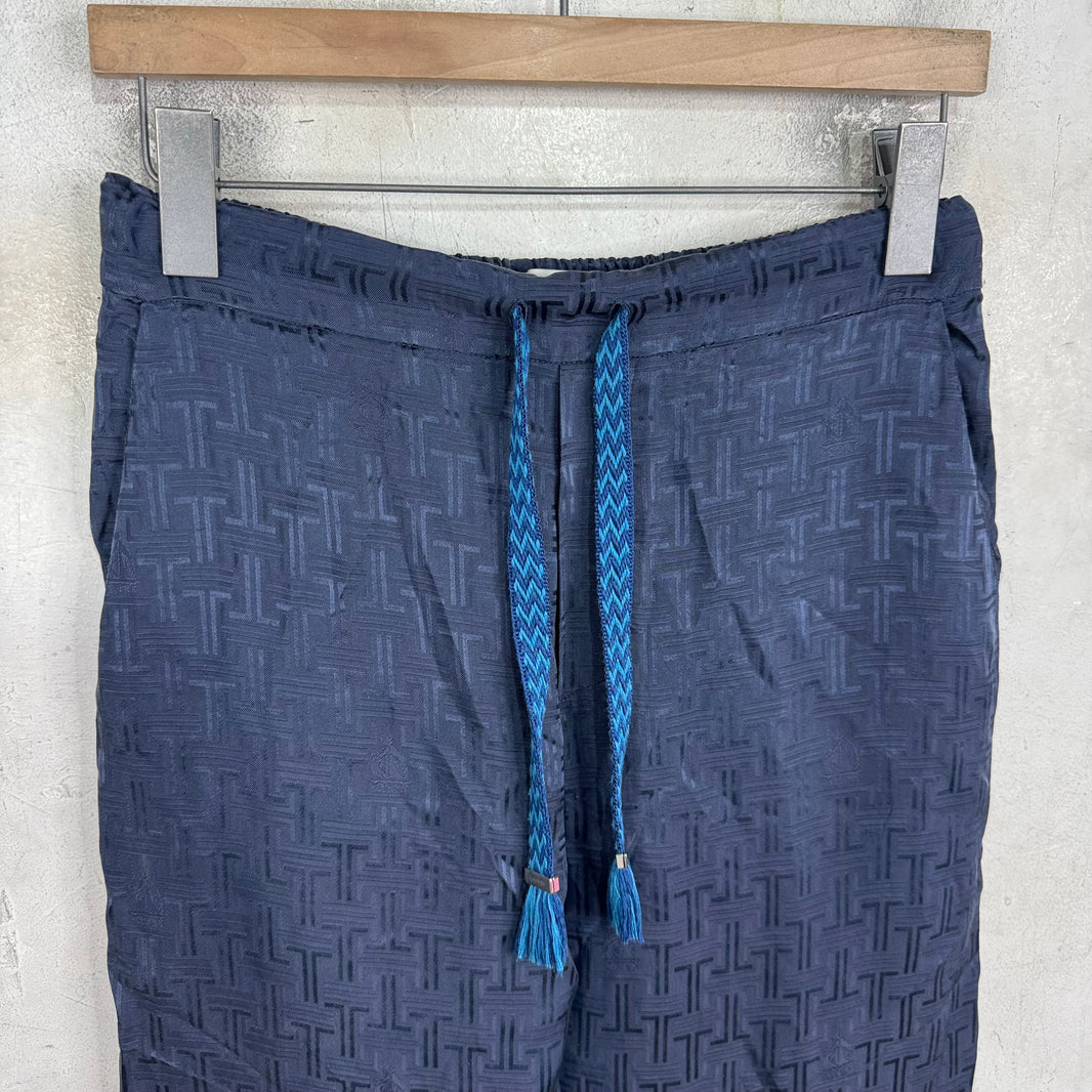 Lanvin Monogram Silk Pants
