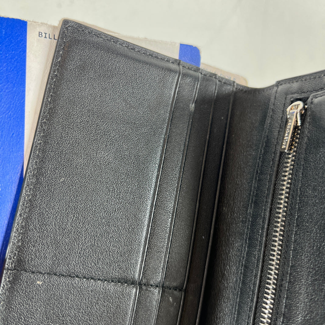 Balenciaga Red Two Ticket Passport Long Wallet