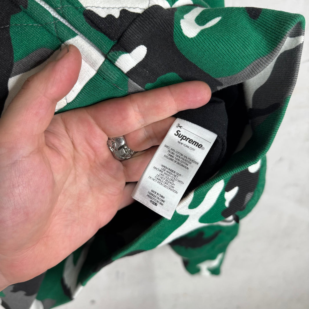 Supreme Quilted Camo Zip Hoodie
