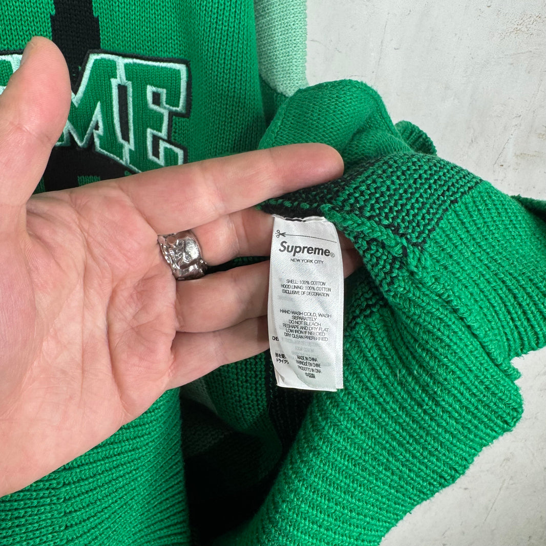 Supreme Green 23 Knit Zip Hoodie
