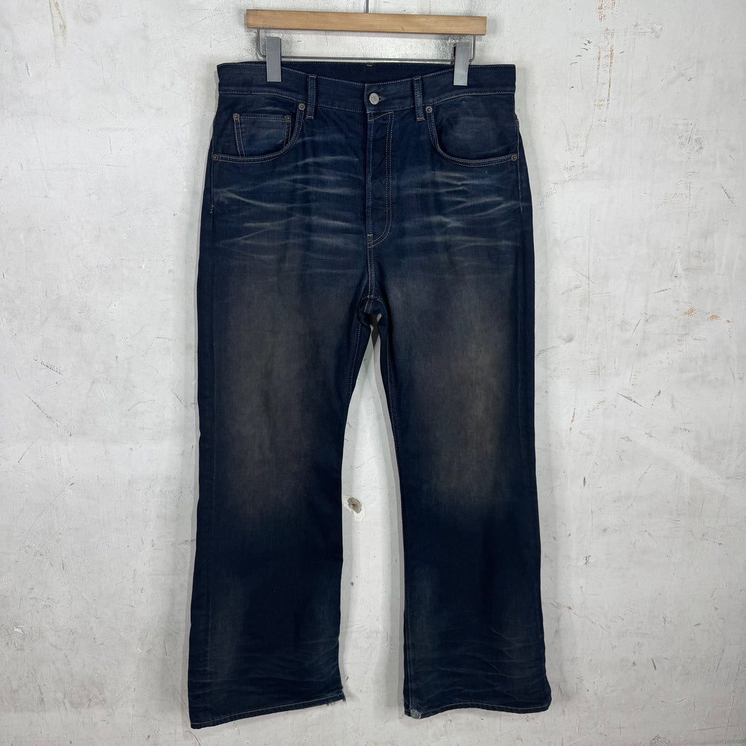 Acne Studios Tinted Dark Indigo Bootcut Jeans