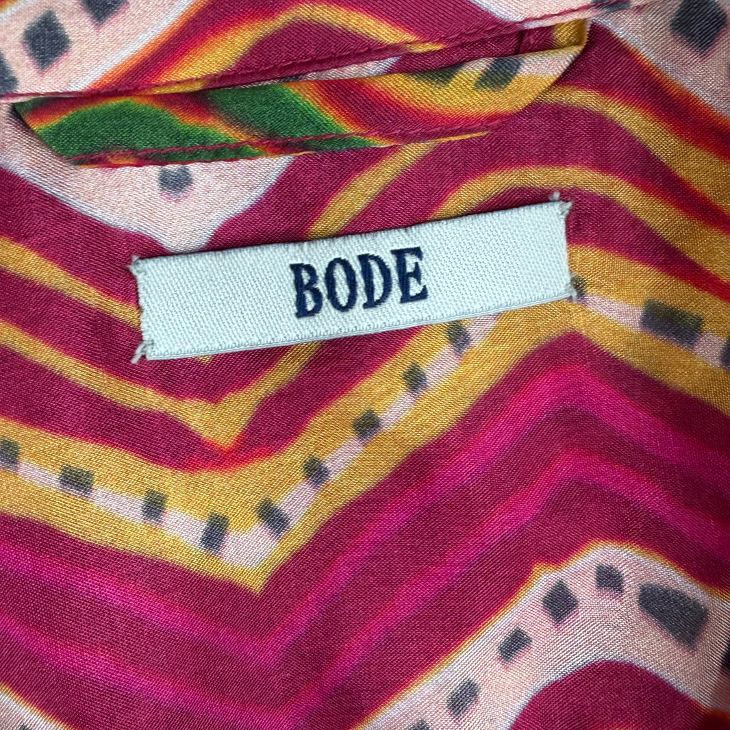 Bode Silk Zig Zag S/S Shirt