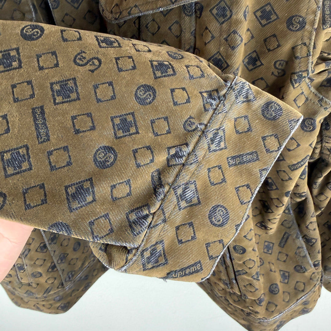 Supreme Monogram Velvet Trucker Jacket
