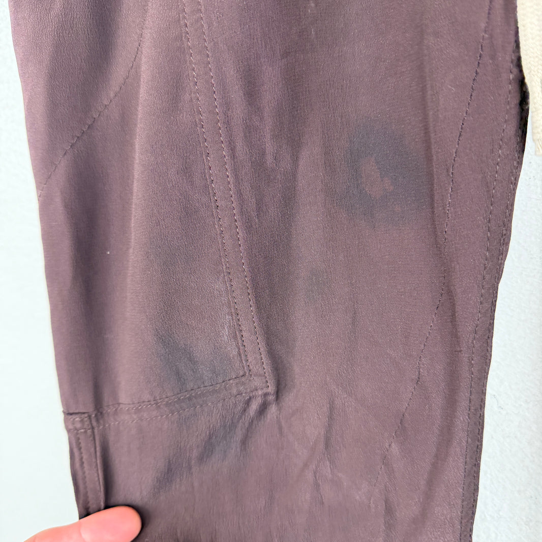 Rick Owens Burgundy Cargo Joggers