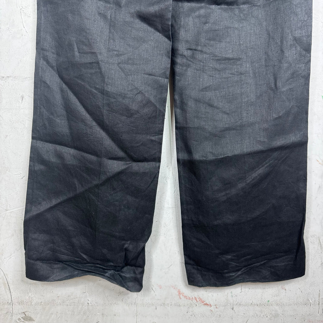 Rick Owens Linen Loose Straight Trousers