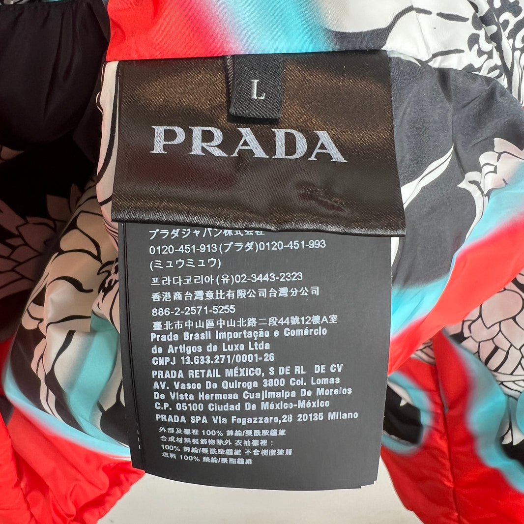 Prada Floral Flame Puffer Jacket