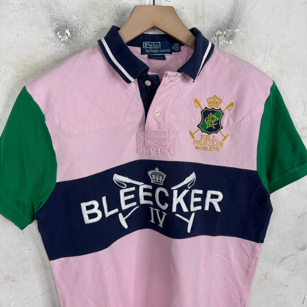 Ralph Lauren Pink Bleecker Paneled Crest Polo