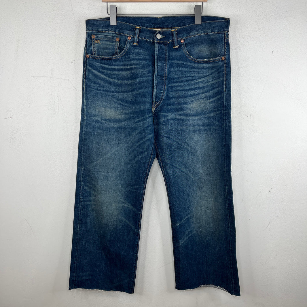 RRL Dark Wash Cut Denim Jeans