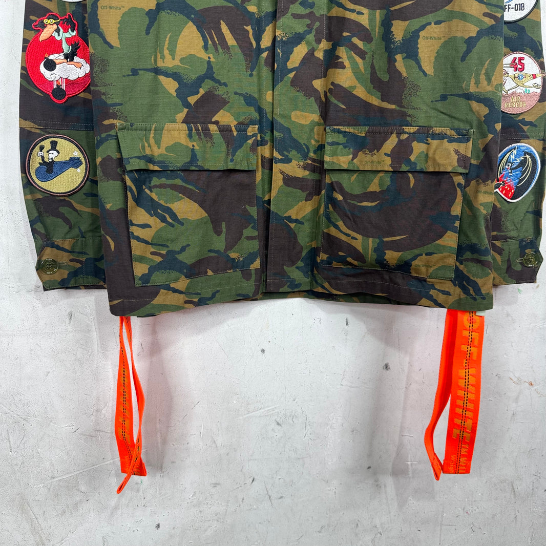 Off White Camo Patch Strap Cargo Jacket