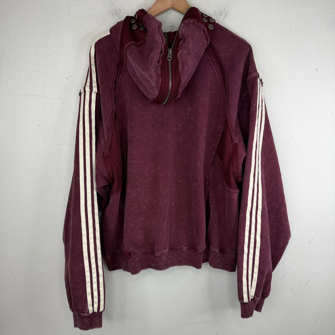 Adidas Thug Club Red Full Zip-Up Hoodie