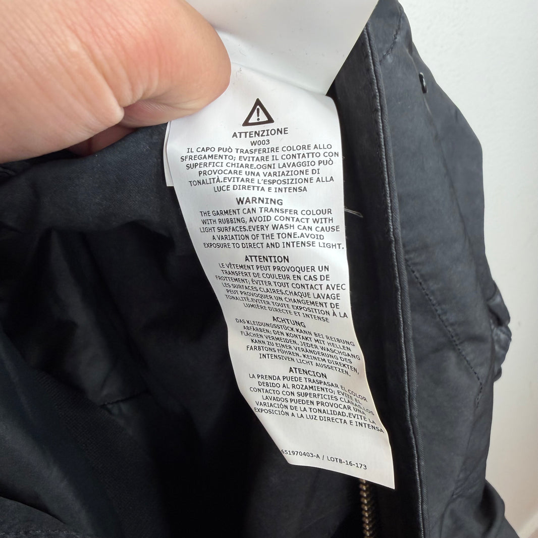 Stone Island Shadow Project Black Washed Double Layered Coat