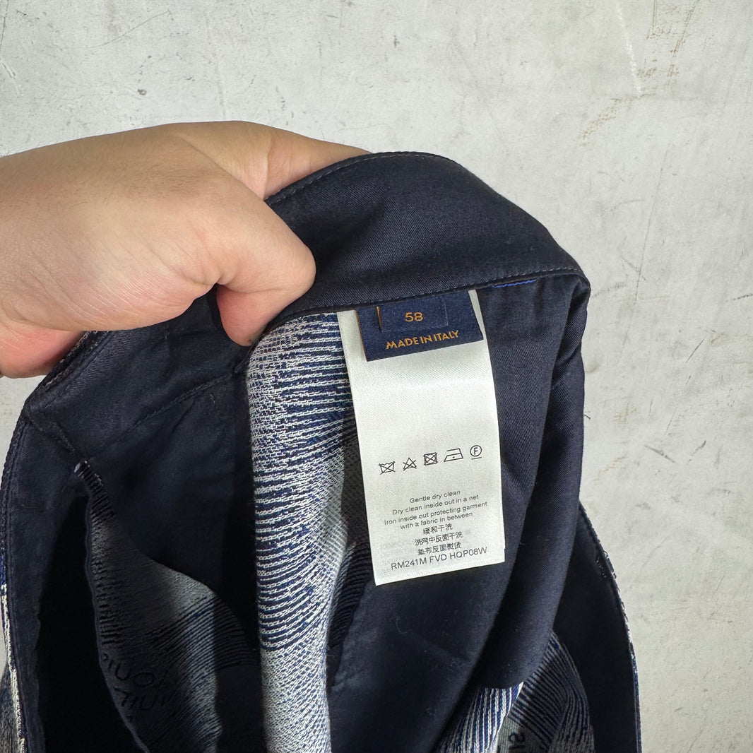 Louis Vuitton Damier Navy Scribbled Workwear Pants
