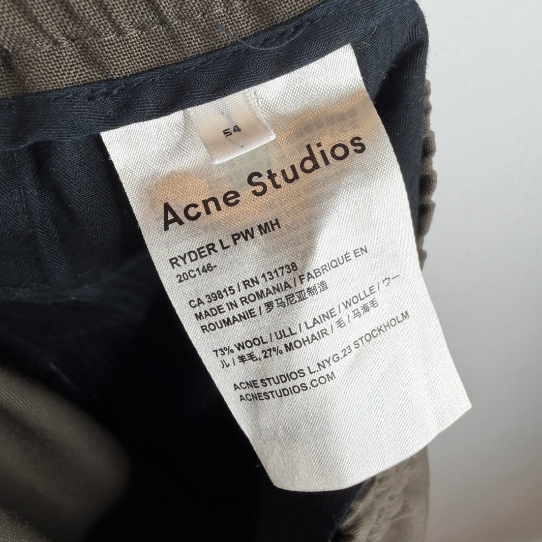 Acne Studios Brown Drawstring Elastic Band Dress Trousers