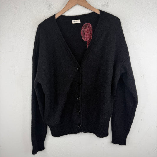 Saint Laurent Flamingo Knit Cardigan