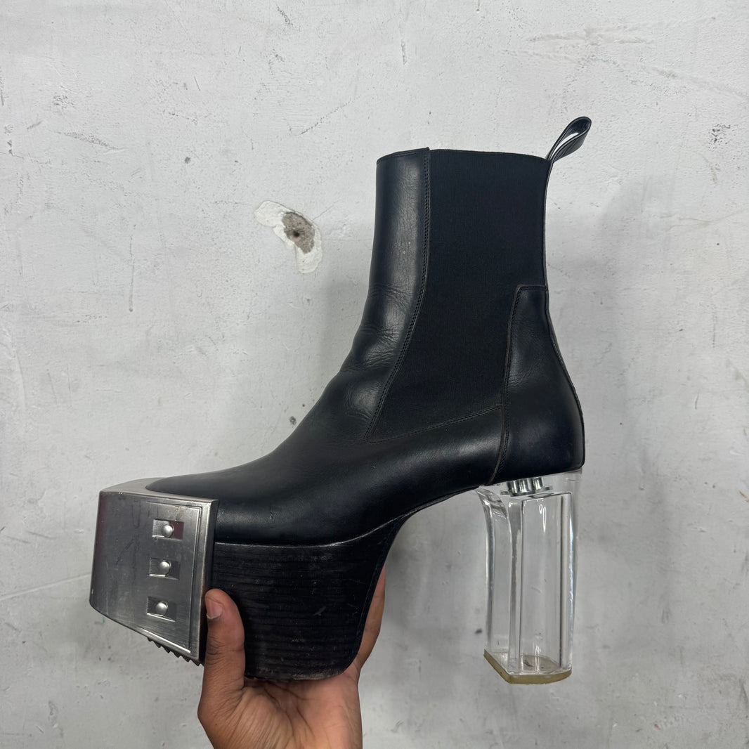 Rick Owens Black Kiss Heel Boots