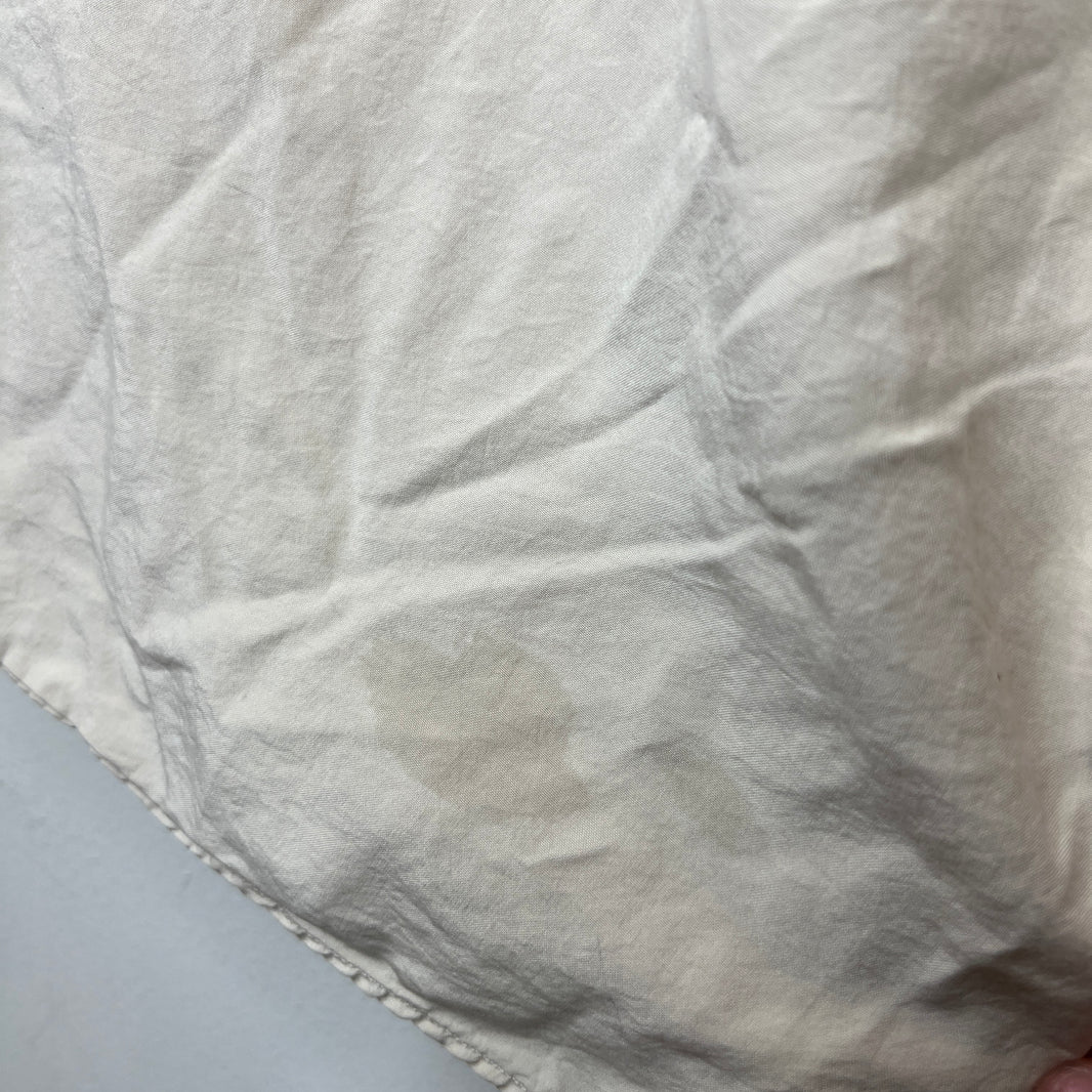 Zegna Beige Silk Button Up Shirt