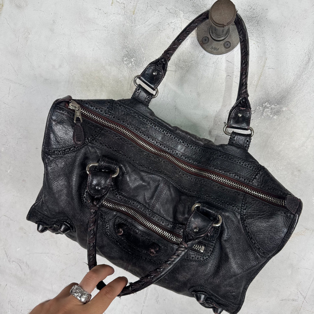 Balenciaga Large Blistered Leather City Bag