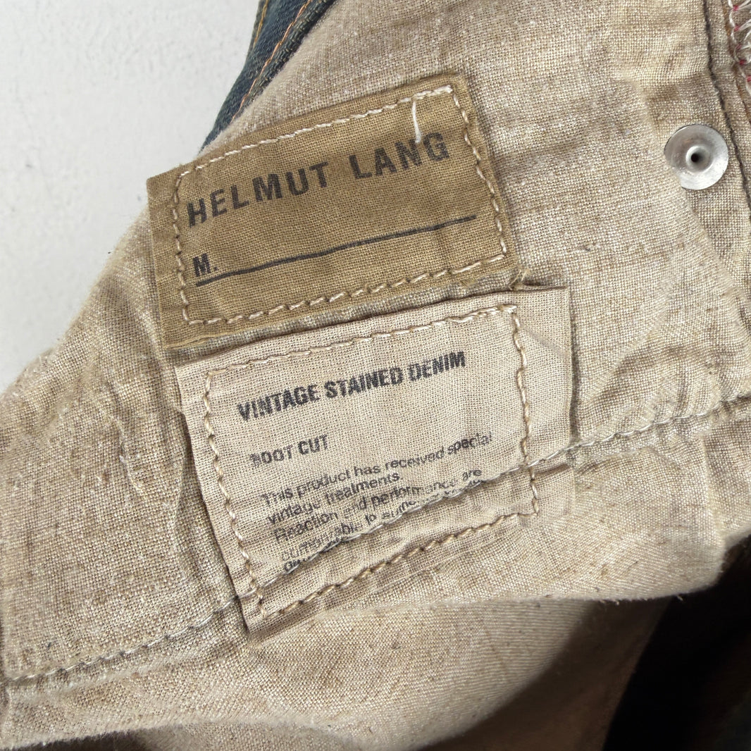 Helmut Lang Vintage Stained Wash Bootcut Jeans