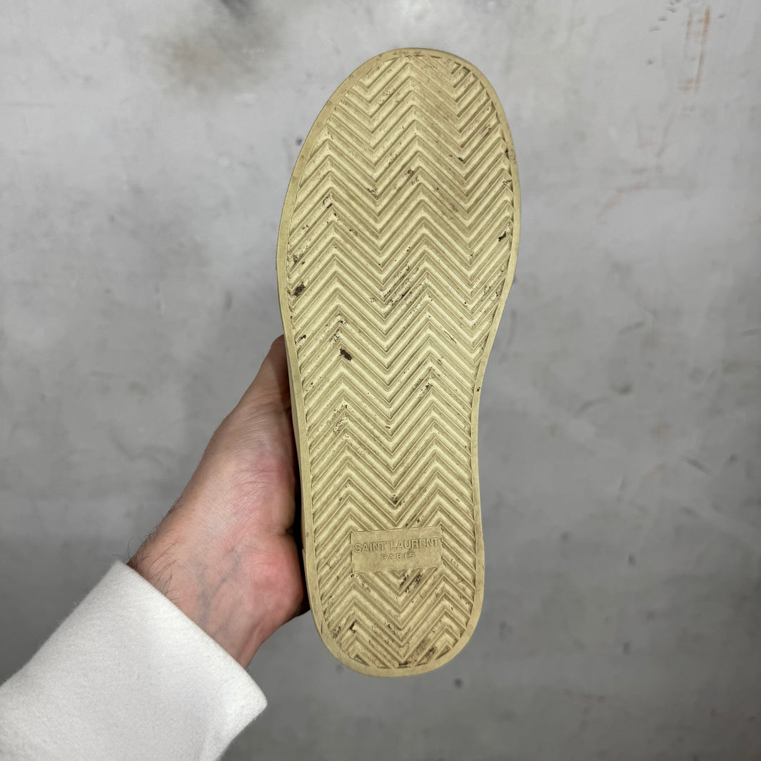 Saint Laurent Red Cheetah Slip Ons
