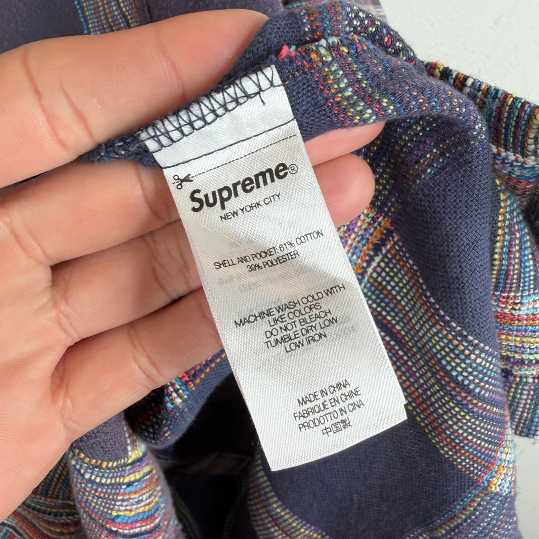 Supreme Purple Multicolor Plaid Button Up Shirt