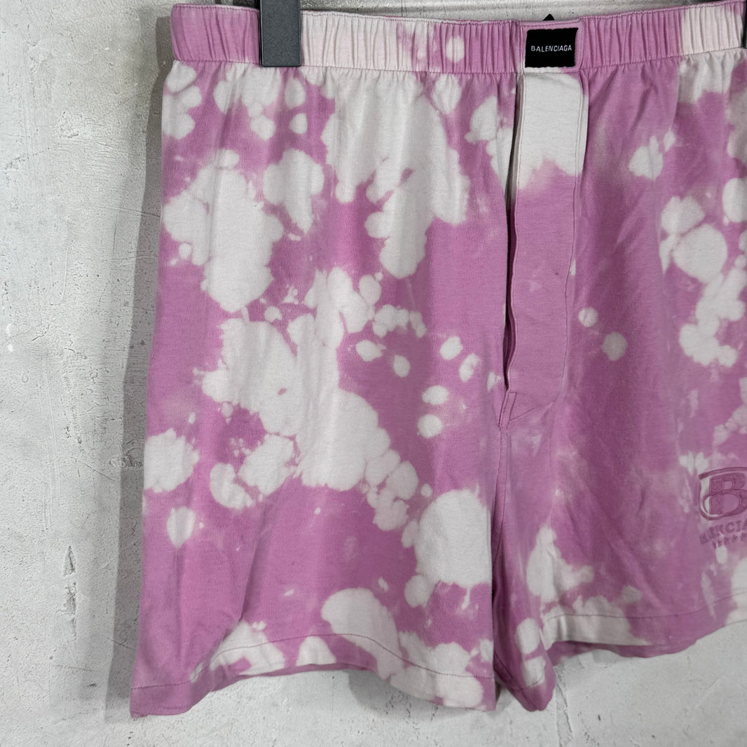 Balenciaga Pink Bleached Lounge Shorts