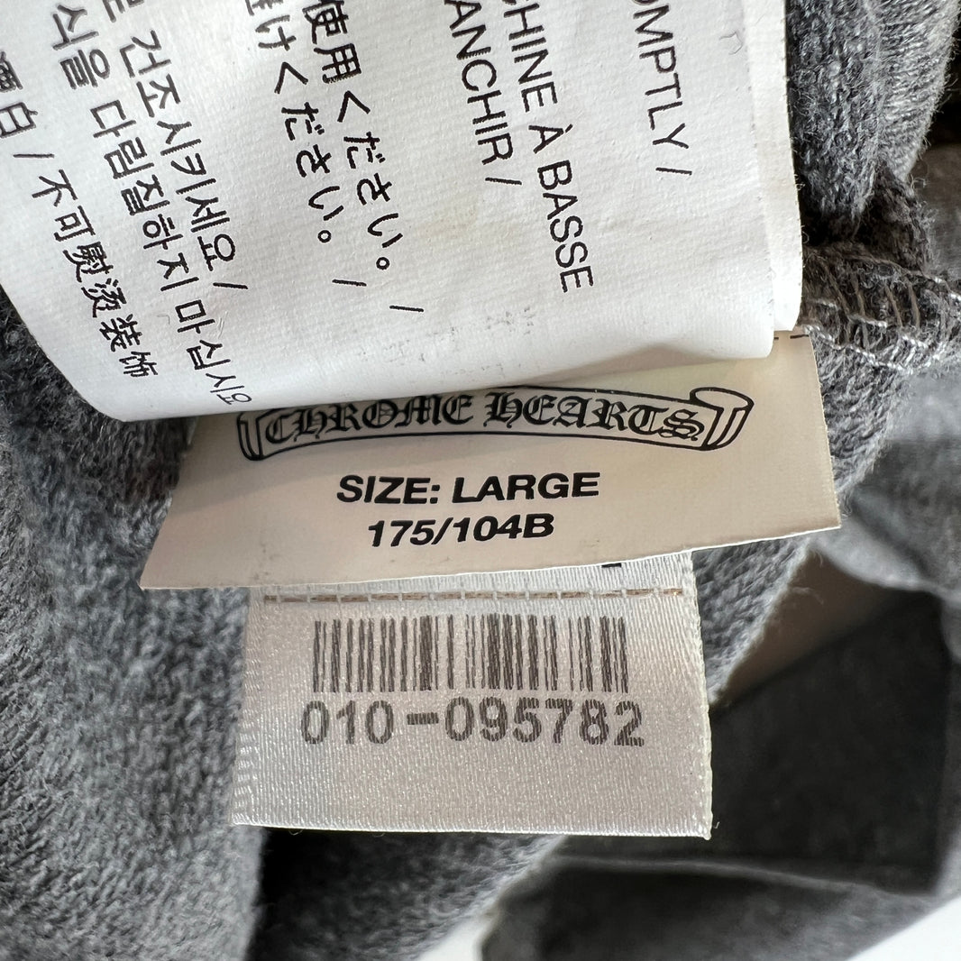Chrome Hearts Grey Plus Zip-Up Hoodie