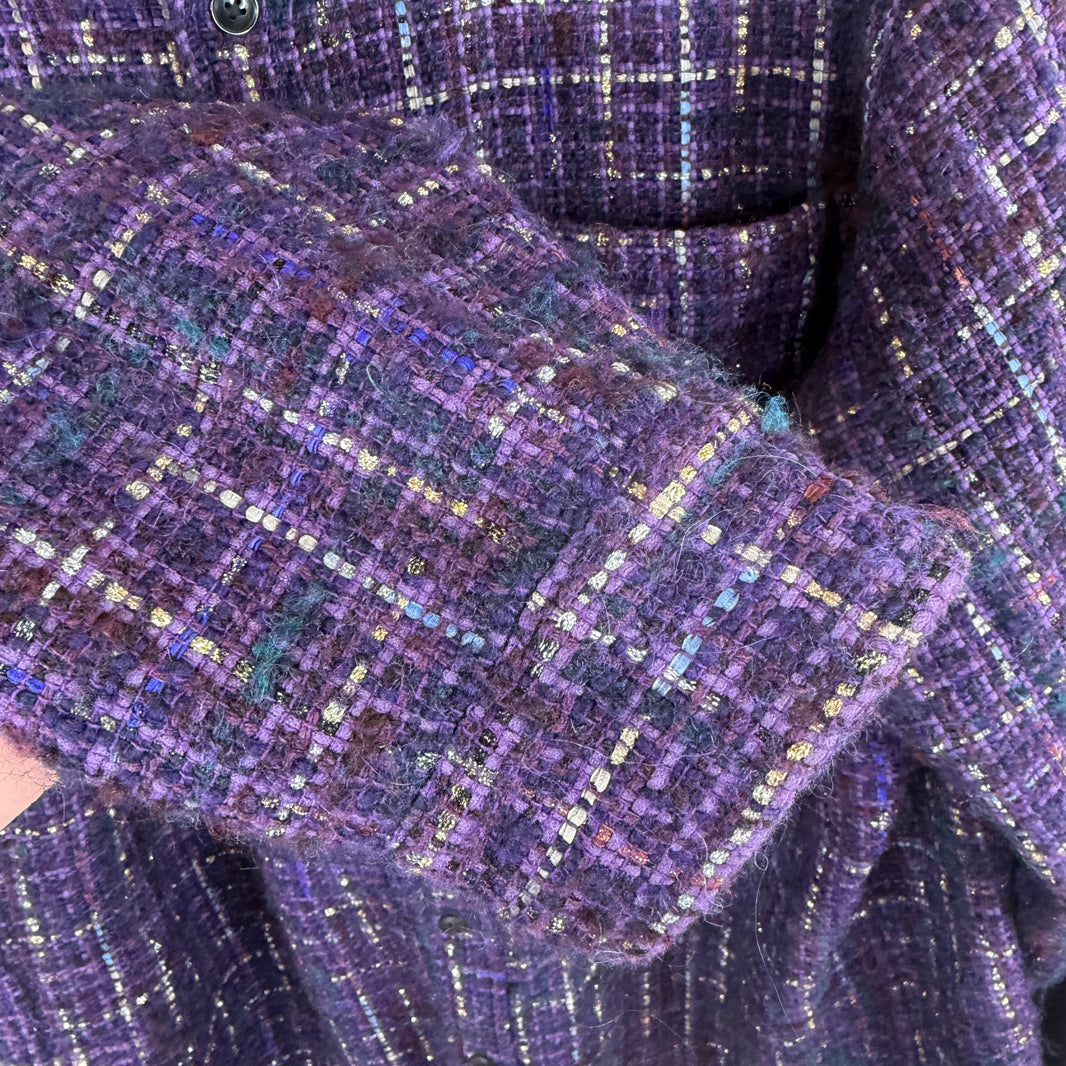 Cout De La Liberte Purple Glitter Flannel