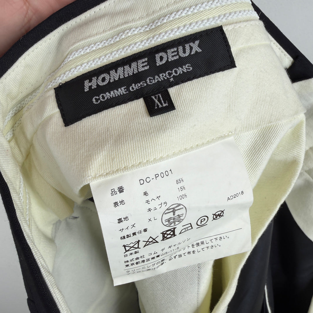 CDG Homme Deux Black Trousers