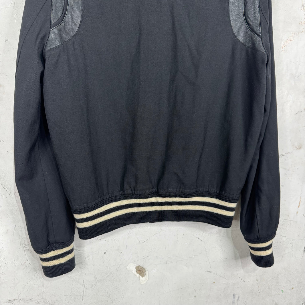 Saint Laurent Black Tonal Light Wool Teddy Jacket