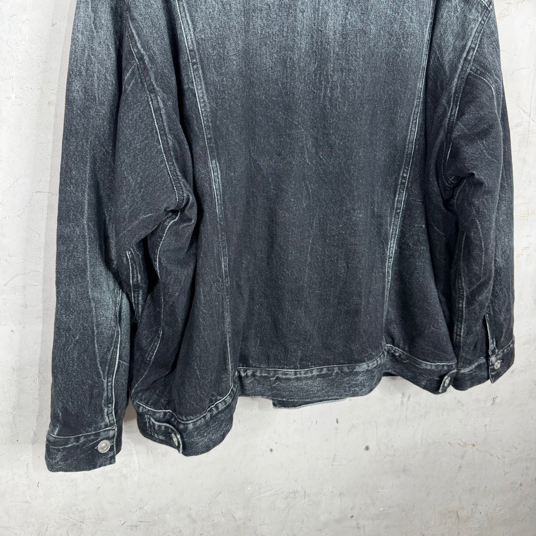 Balenciaga Trompe Sweatshirt Trucker Jacket