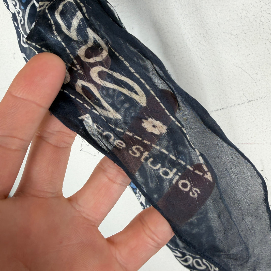 Acne Studios Diamond Shaped Navy Bandana