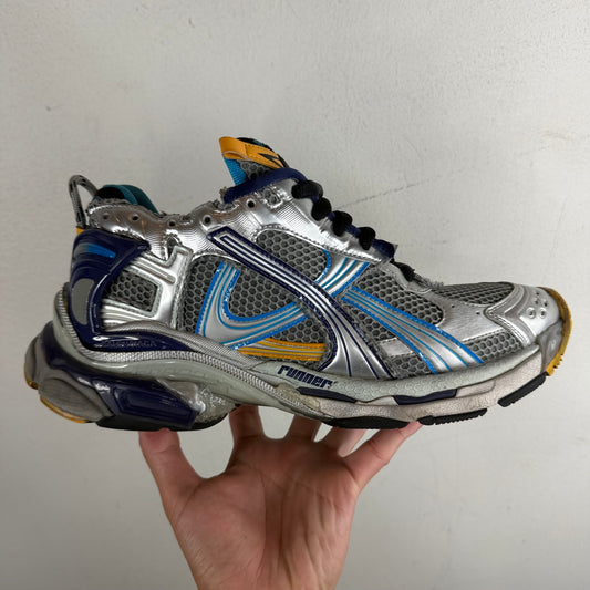 Balenciaga Orange/Blue Runner Sneakers