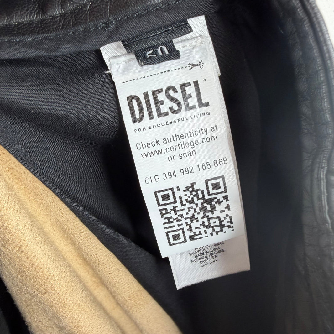 Diesel Slim Faux Leather Pants