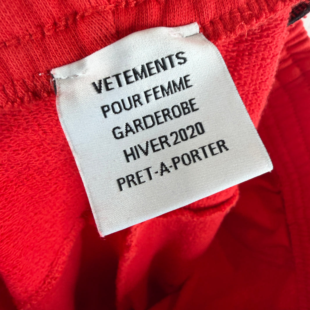 Vetements Rebuilt Red Sweatpants