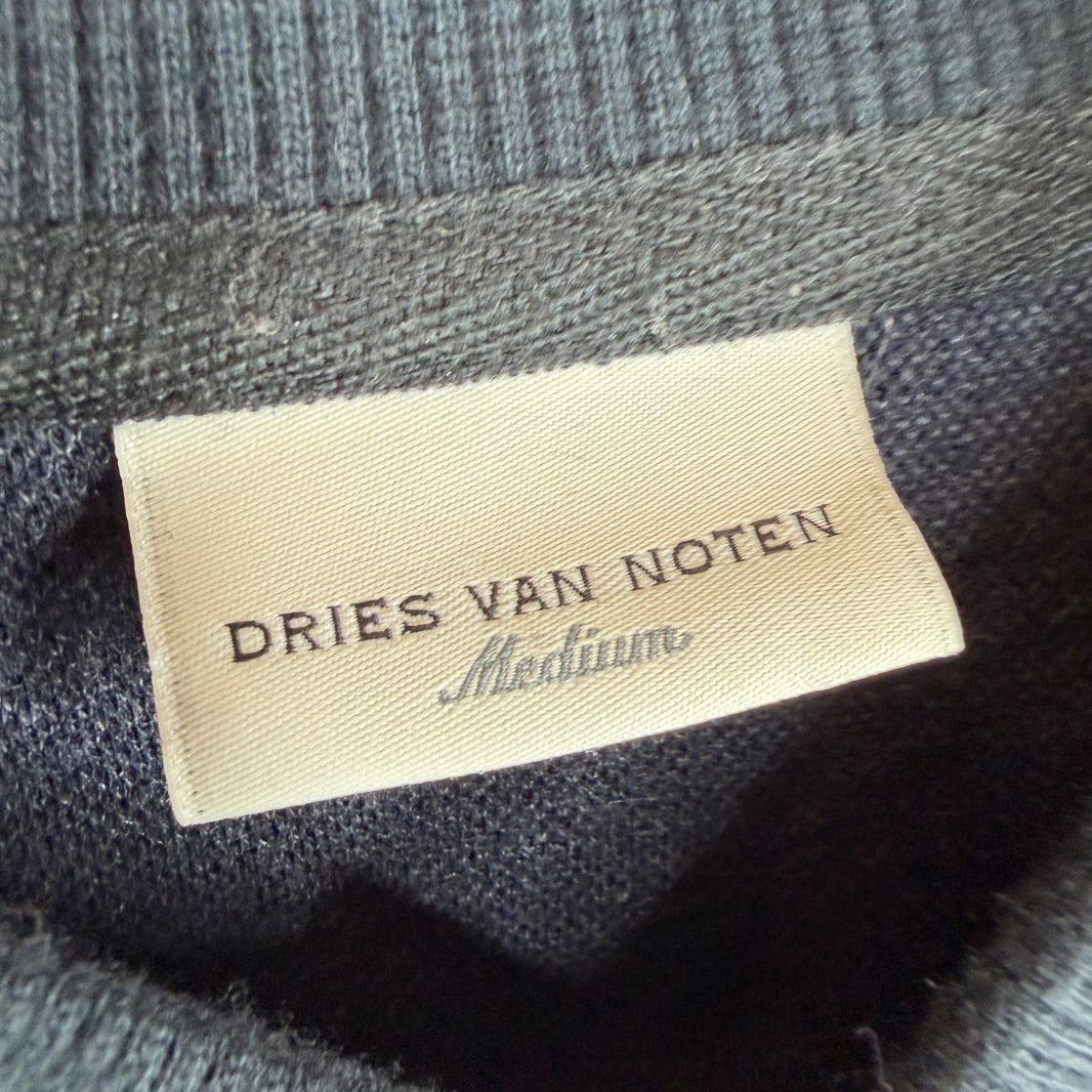 Dries Van Noten Striped Wool Bomber Jacket