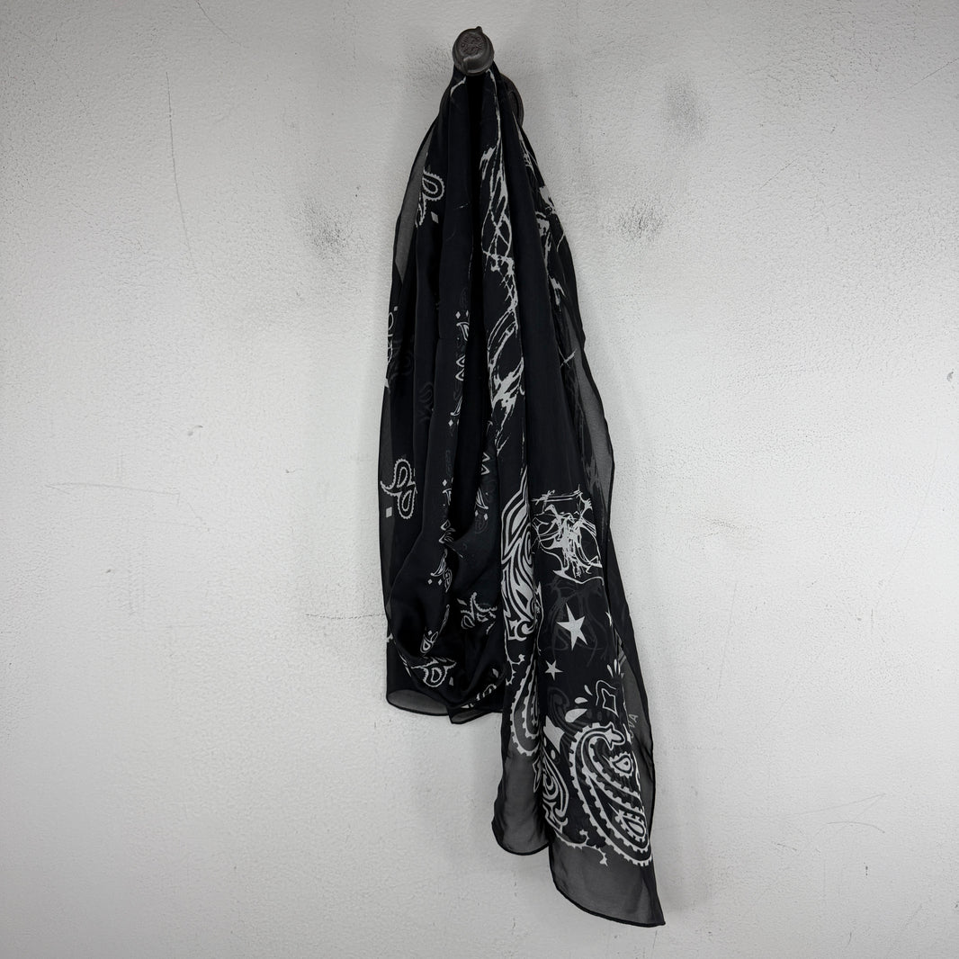 Alexander Digenova Long Paisley Thin Scarf
